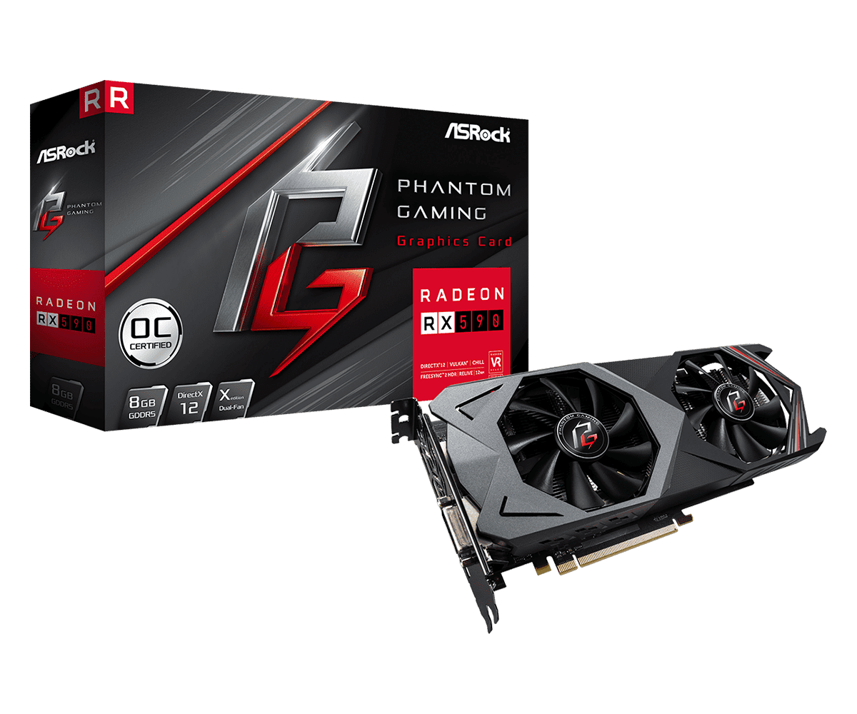 ASRock | AMD Phantom Gaming X Radeon™ RX590 8G OC